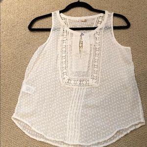Cute summer/spring white polkadot tank top